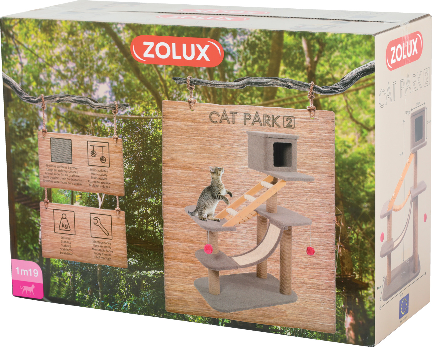 Arbre à chat Cat Park 2 L 92 x p 54 x h 119 cm